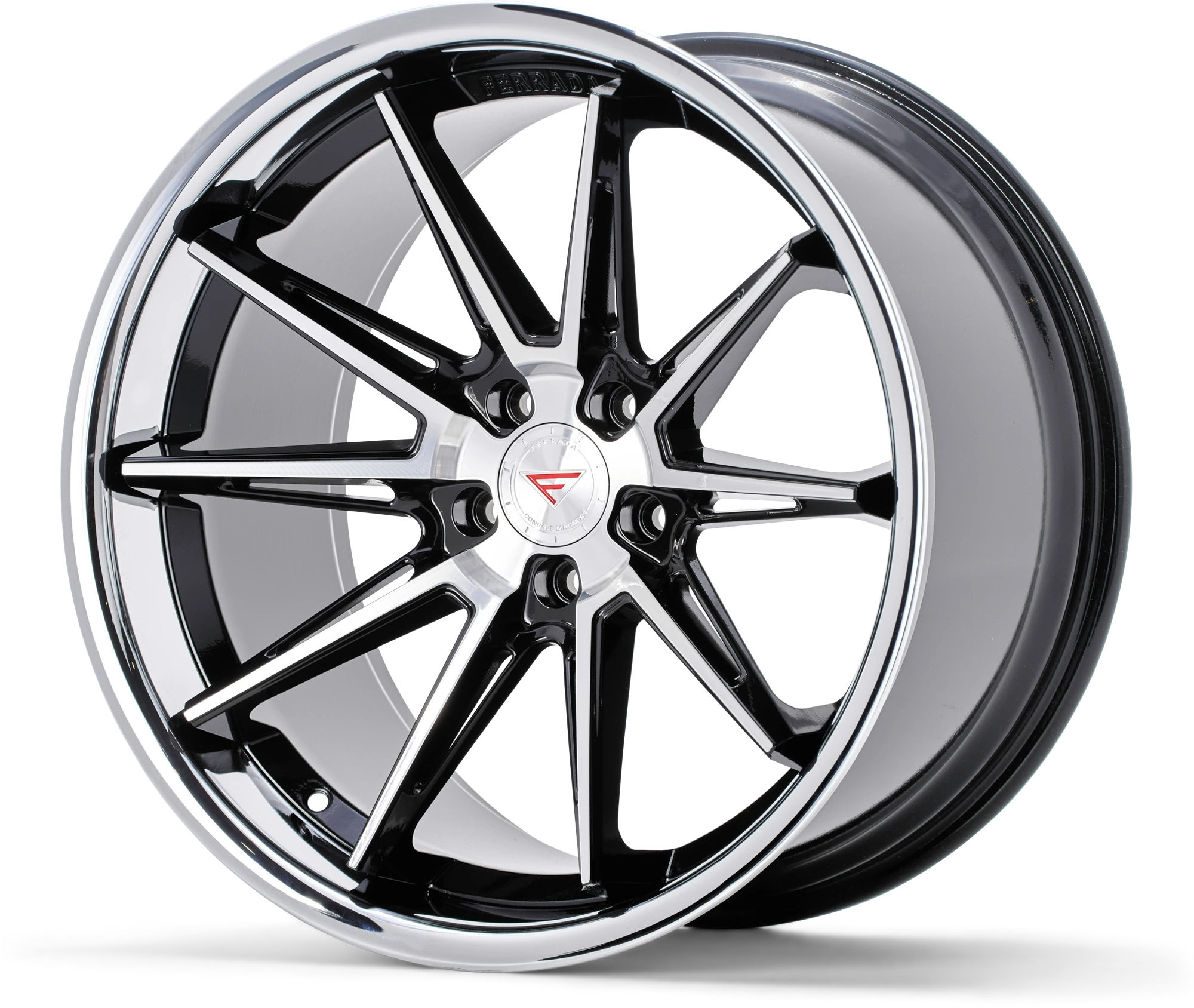 FERRADA CM2 Wheels Size 20 Machine Black with Gloss Black Lip - Image 3