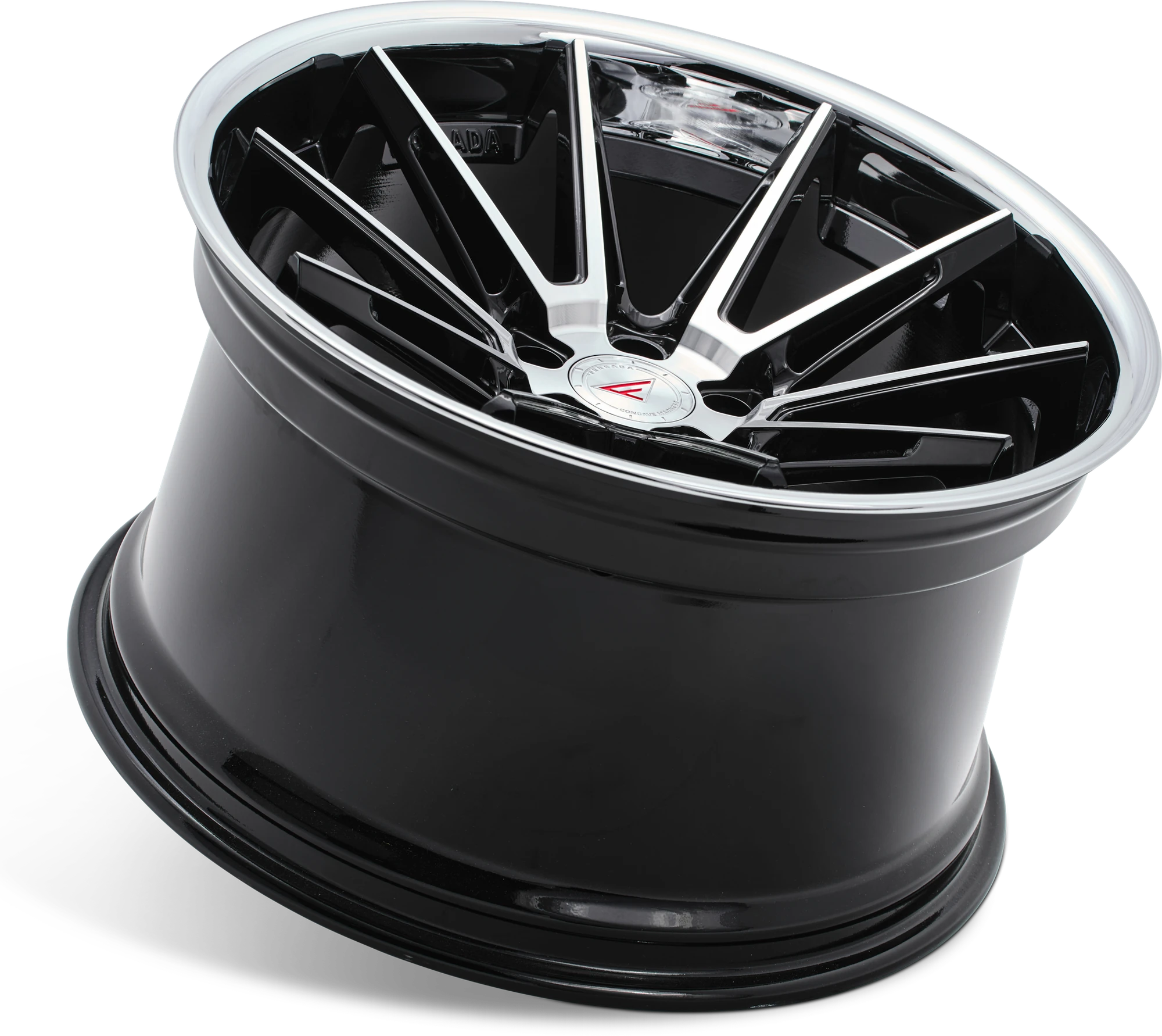 FERRADA CM2 Wheels Size 20 Machine Black with Gloss Black Lip - Image 4