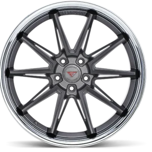 FERRADA CM2 Wheels Rims Size 20 Inch Matte Graphite with Chrome Lip