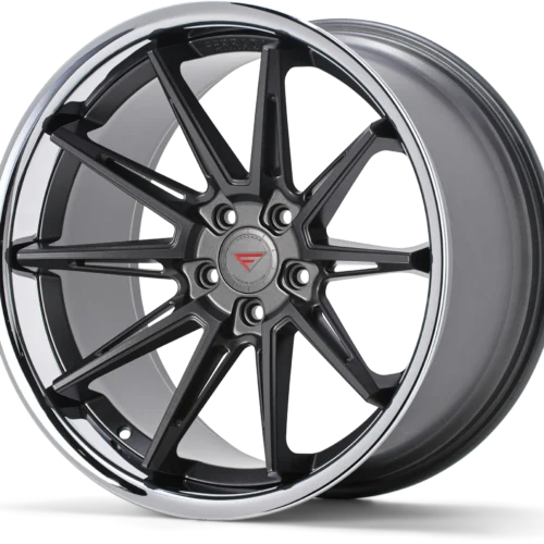 FERRADA CM2 Wheels Rims Size 22 Inch Matte Graphite with Chrome Lip for 2016 Porsche Macan S