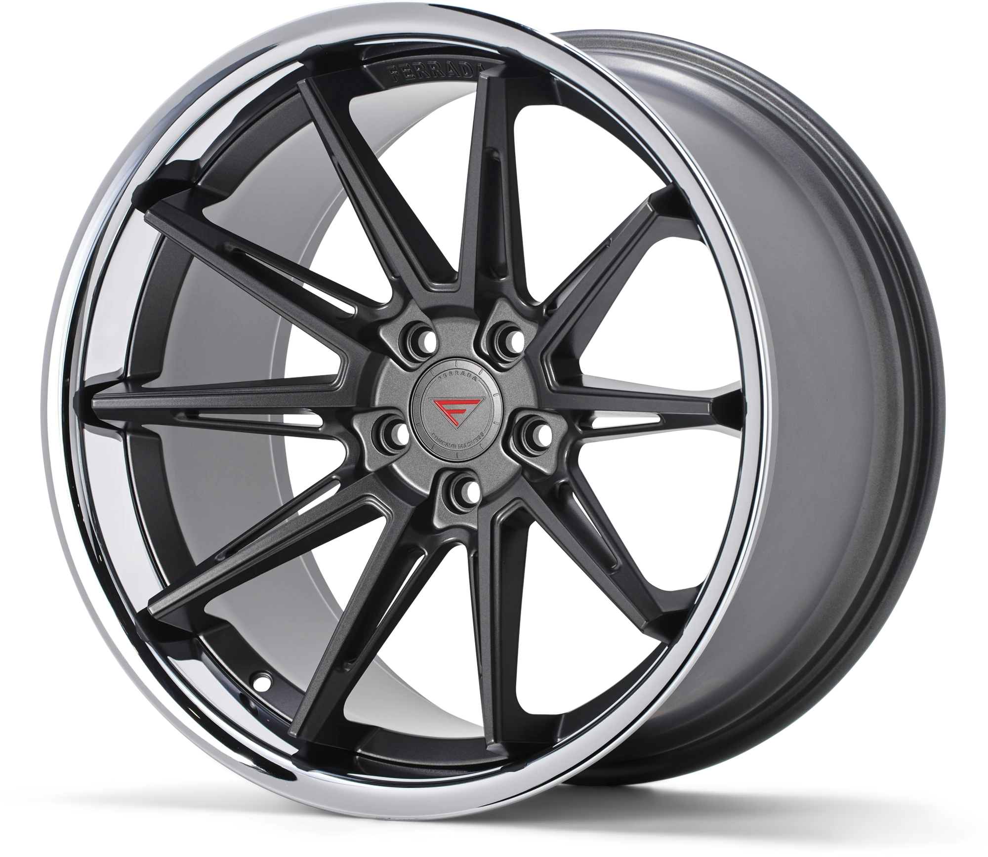 FERRADA CM2 Wheels Rims Size 20 Inch Matte Graphite with Chrome Lip - Image 3