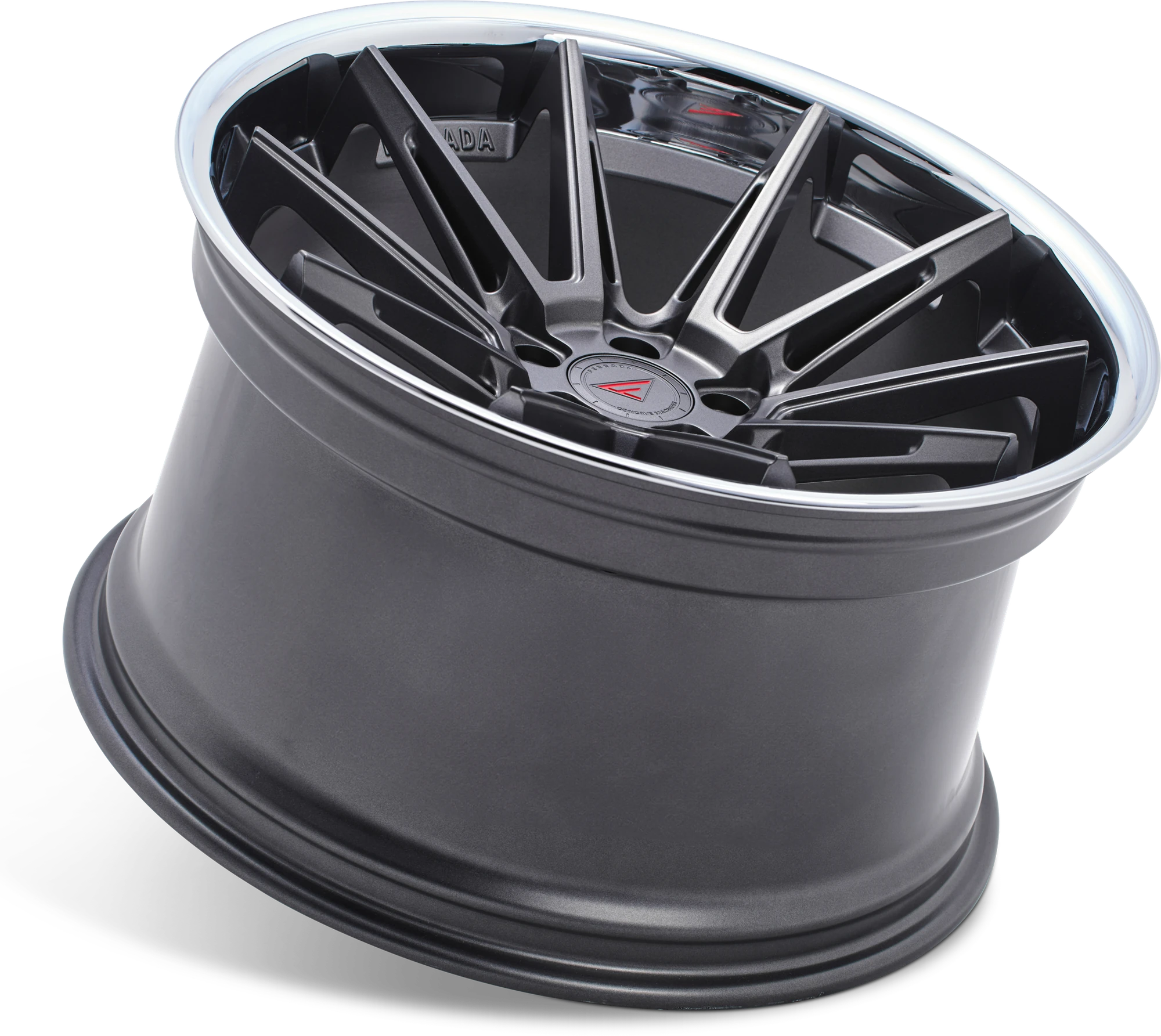 FERRADA CM2 Wheels Rims Size 20 Inch Matte Graphite with Chrome Lip - Image 4