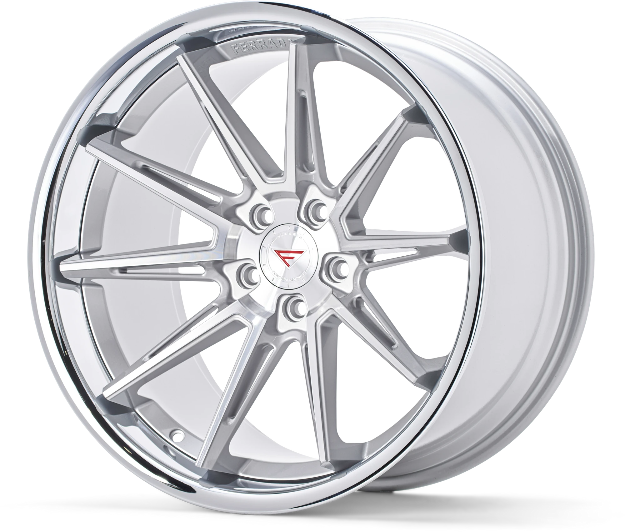 FERRADA CM2 Wheels Size 20 Machine Silver with Chrome Lip - Image 3
