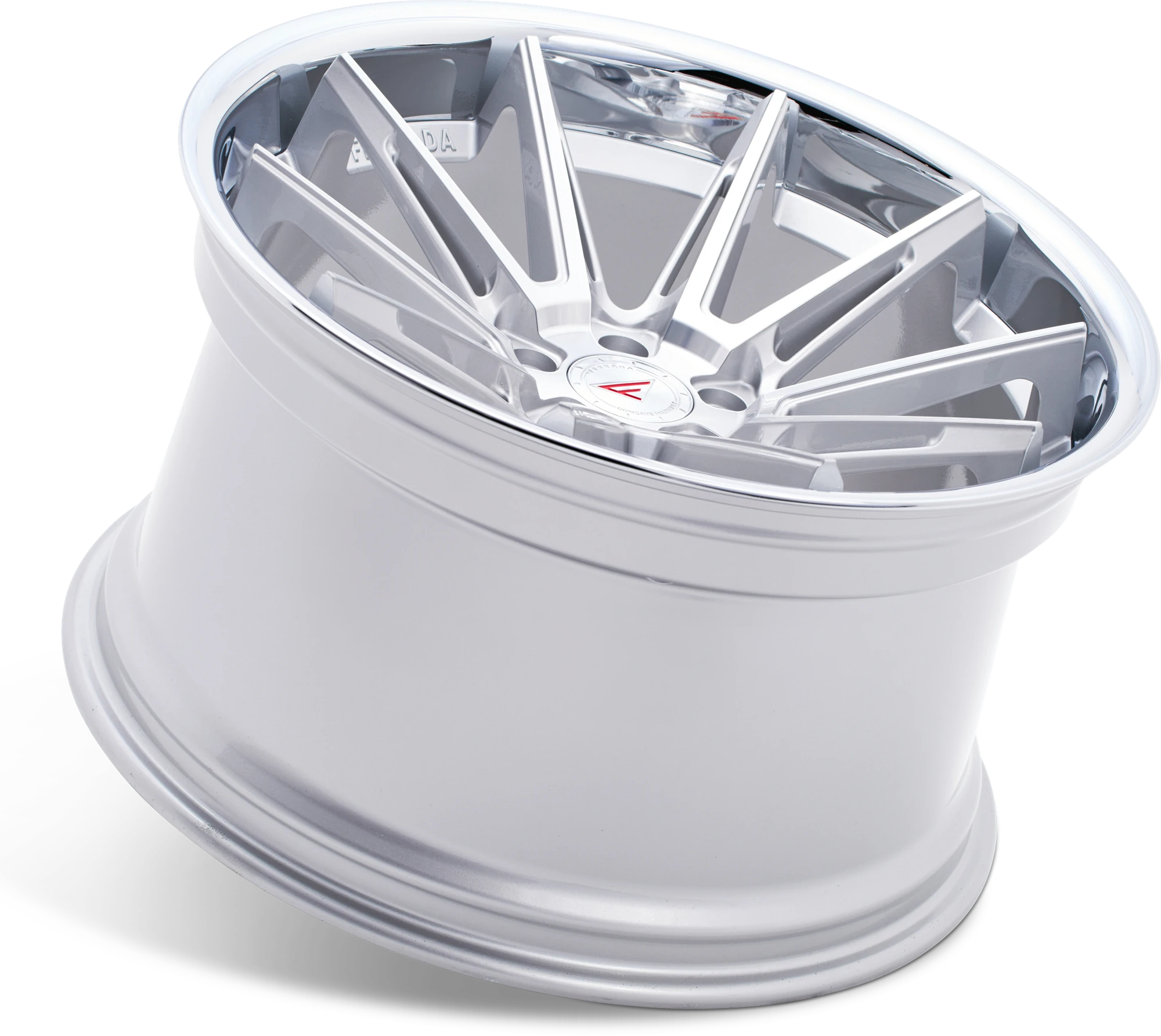 FERRADA CM2 Wheels Size 20 Machine Silver with Chrome Lip - Image 4