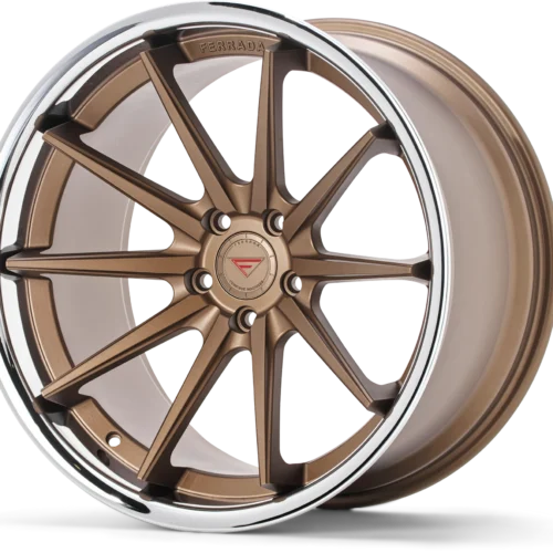 FERRADA FR4 Wheels Rims Size 19 Matte Bronze with Chrome Lip