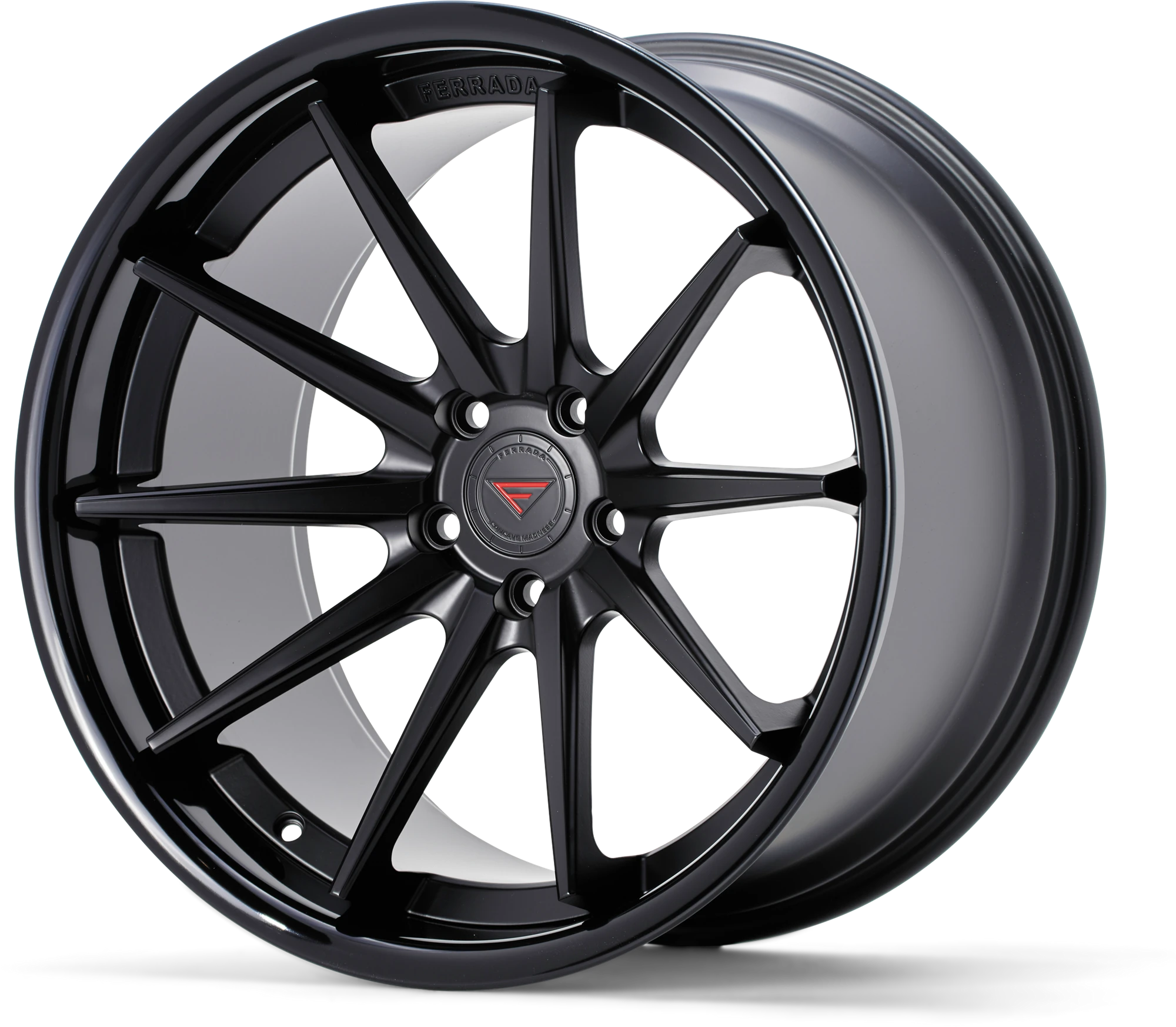 FERRADA FR4 Wheels Size 19 Matte Black with Gloss Black Lip - Imagen 3