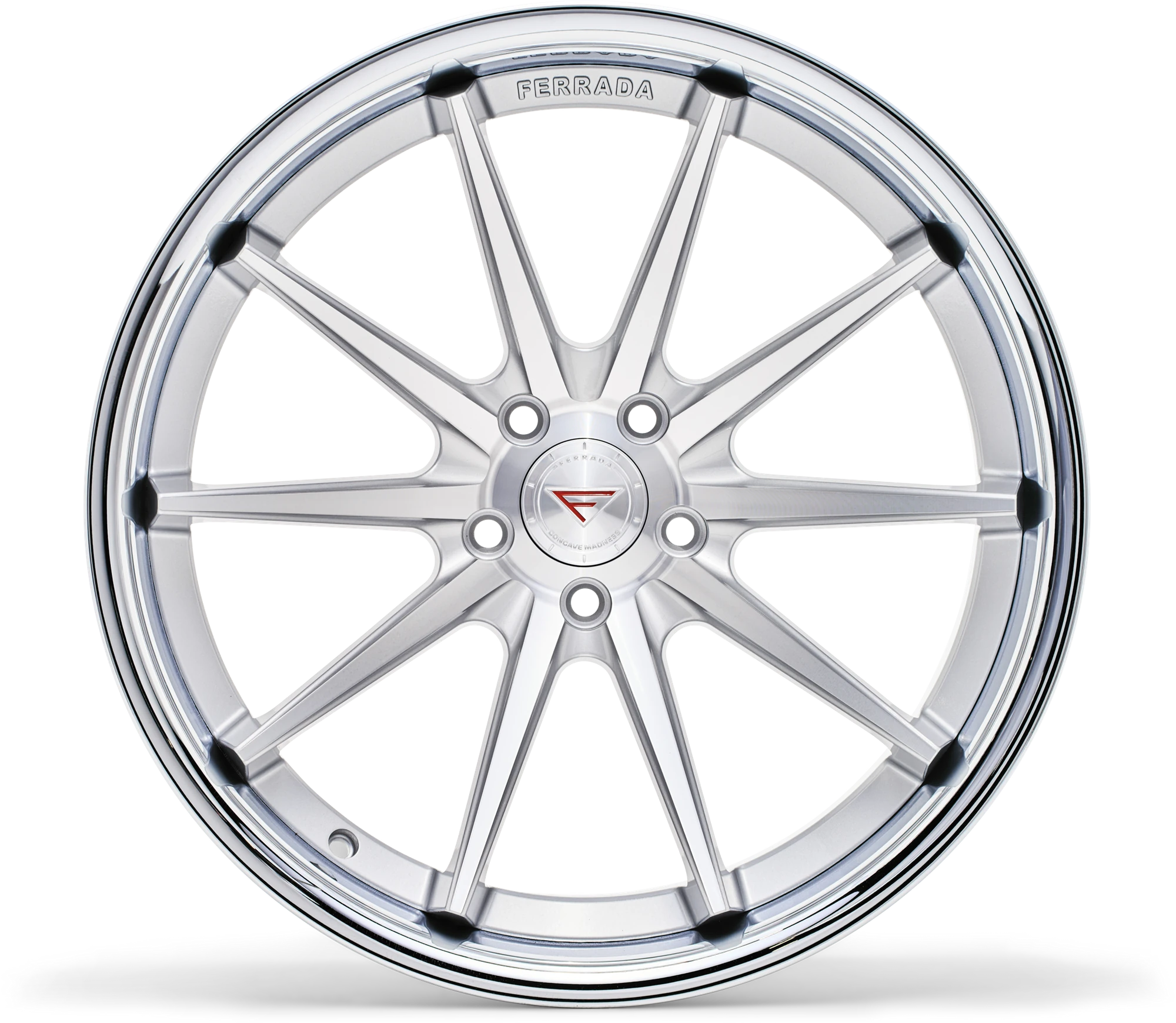 FERRADA FR4 Wheels Rims Size 22 Machine Silver with Chrome Lip - Image 3