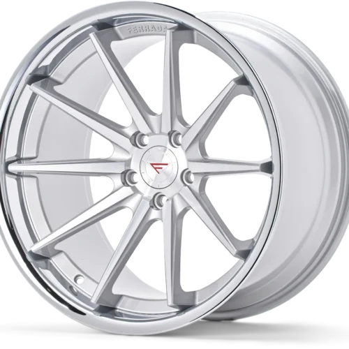 FERRADA FR4 Wheels Rims Size 22 Machine Silver with Chrome Lip