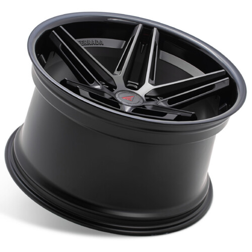 FERRADA CM1 Wheel Rim 22 Inch Matte Black with Gloss Black Lip for 2016 Porsche Macan S