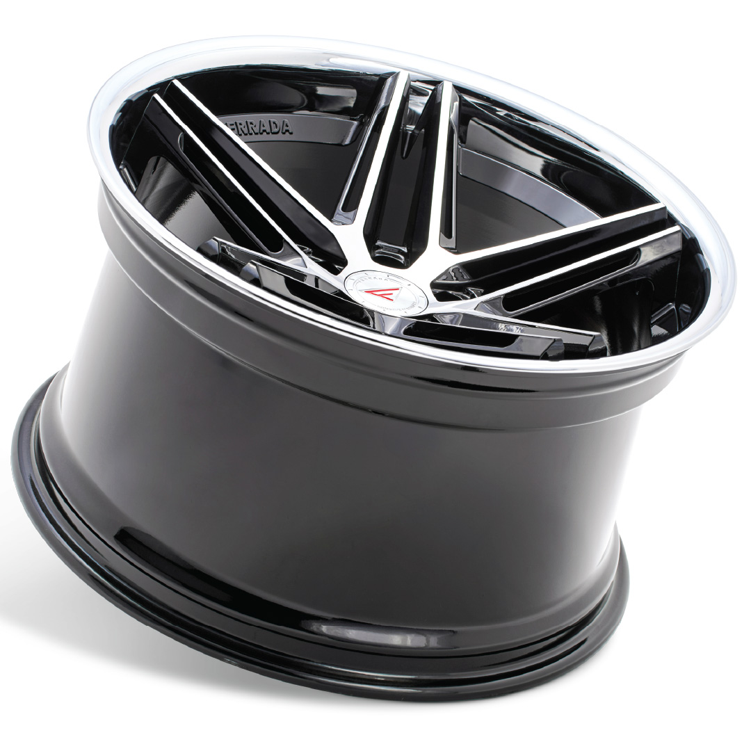 FERRADA CM1 Wheel Size 20 Inch Machine Black with Chrome Lip - Image 3