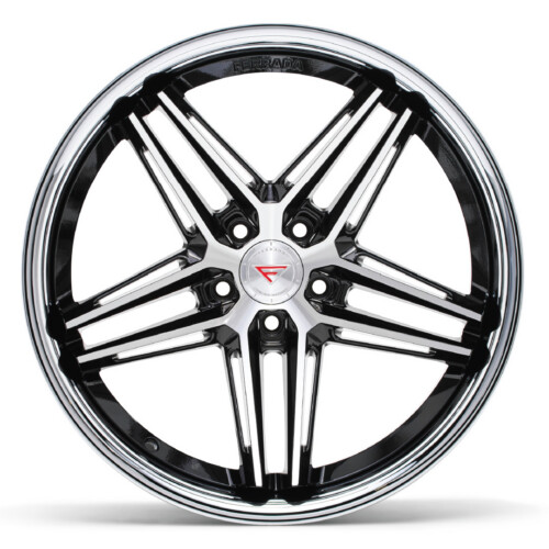 FERRADA CM1 Wheel Size 20 Inch Machine Black with Chrome Lip