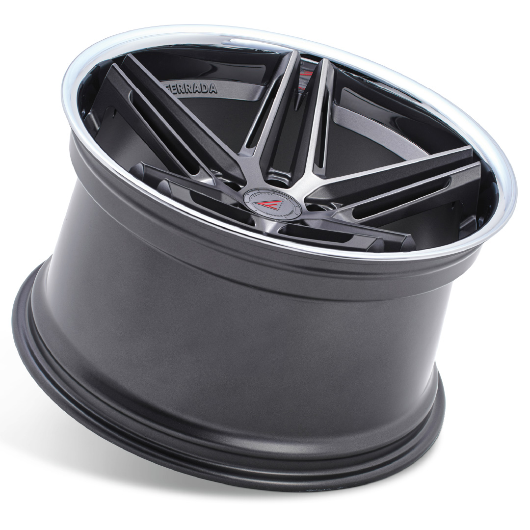 FERRADA CM1 Wheel Rim Size 19 Matte Graphite with Chrome Lip - Imagen 2