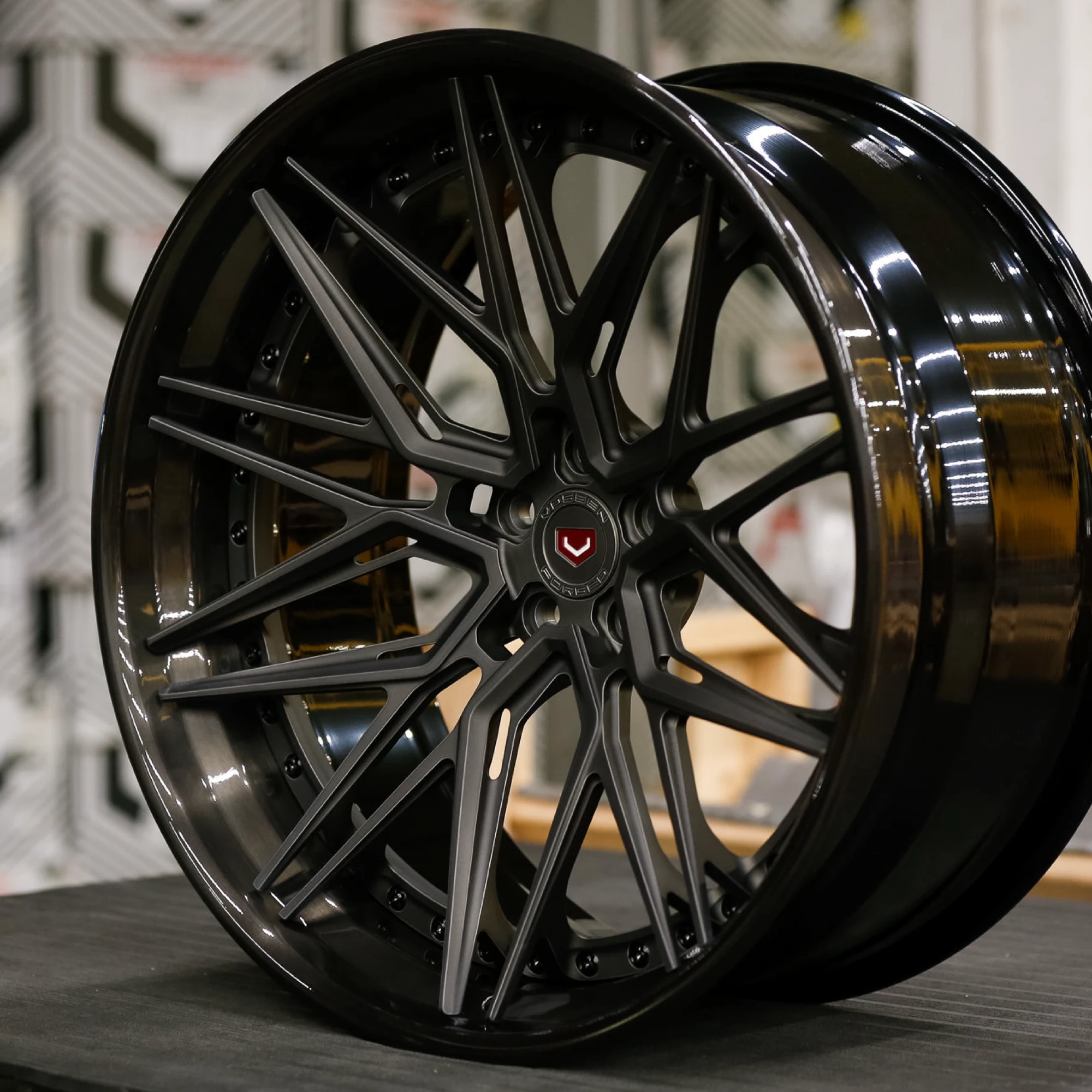 VOSSEN EVO-5 3-Piece Wheel Size 19 Satin Black with Midnight Smoke - Imagen 3