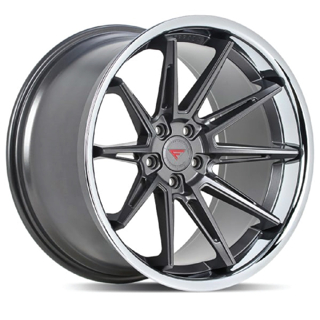 FERRADA CM2 Wheel Size 19 Inch Matte Graphite with Chrome Lip