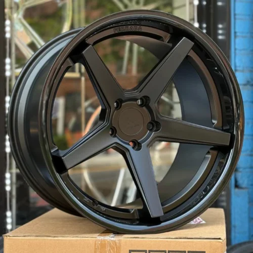 FERRADA FR3 Wheel Rim Size 22 Matte Black Gloss Black Lip