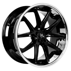 LEXANI CIRCUIT Wheel Size 22 Gloss Black with Chrome Lip