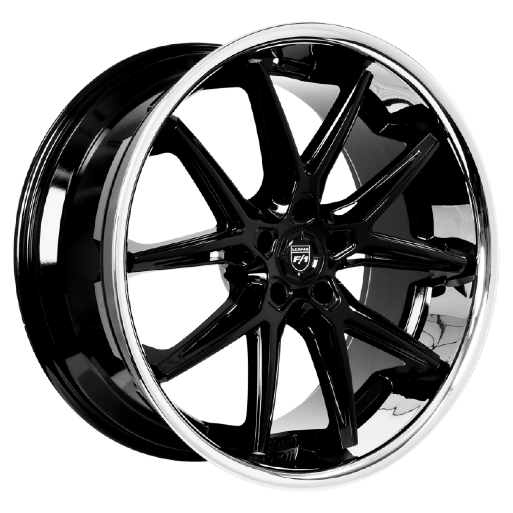 LEXANI CIRCUIT Wheel Size 22 Gloss Black with Chrome Lip