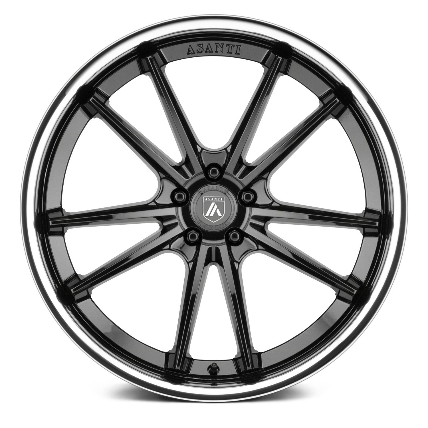 Asanti Wheels ABL-23 SIGMA Size 22 Gloss Black with Chrome Lip - Imagen 2