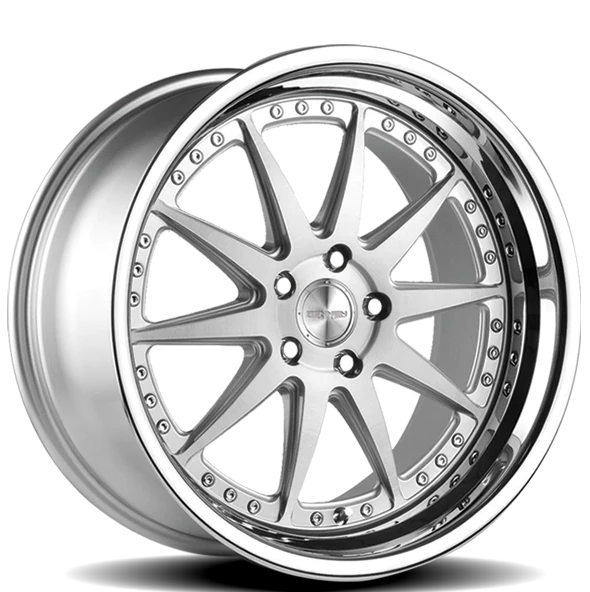 RENNEN CSL1 Wheels Rim Size 18 Inch Silver Brushed with Chrome Step Lip
