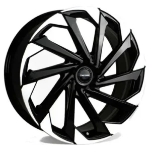 ENCORE Alloys ENC106 WHEEL SIZE 22 Inch Gloss Black with Machined Outer Spokes