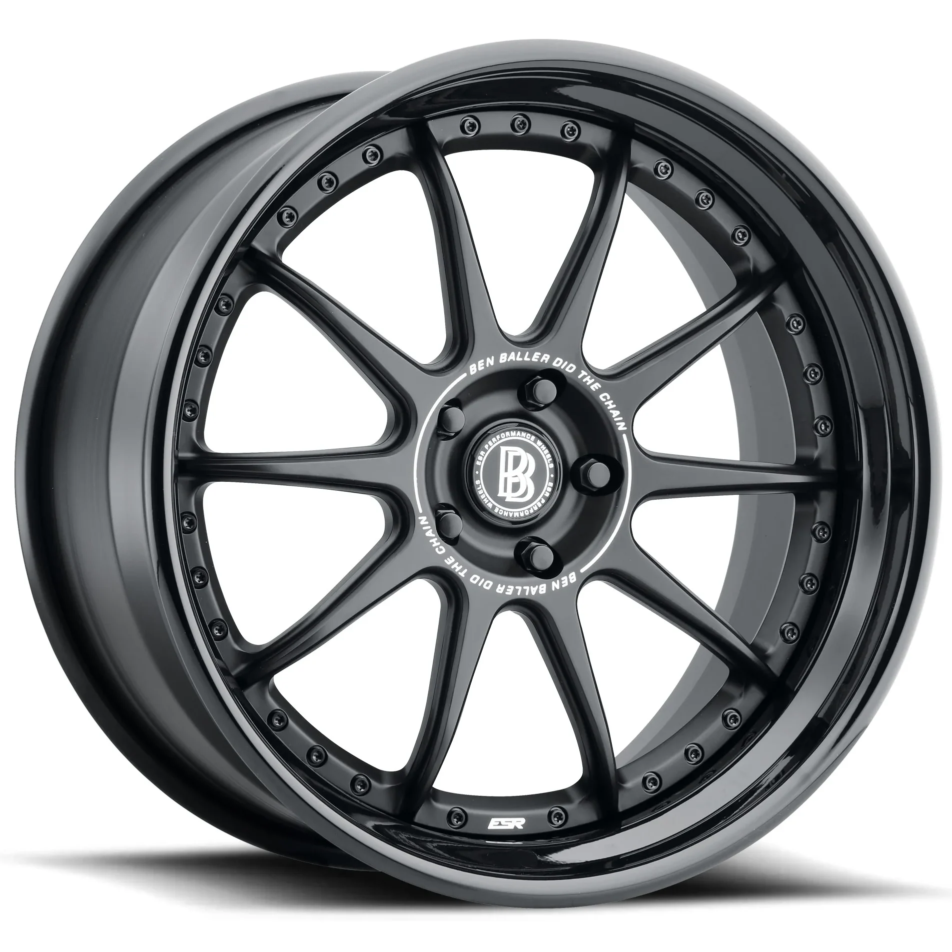 ESR BEN BALLER BB42 Size 19 Matte Black with Gloss Black Lip