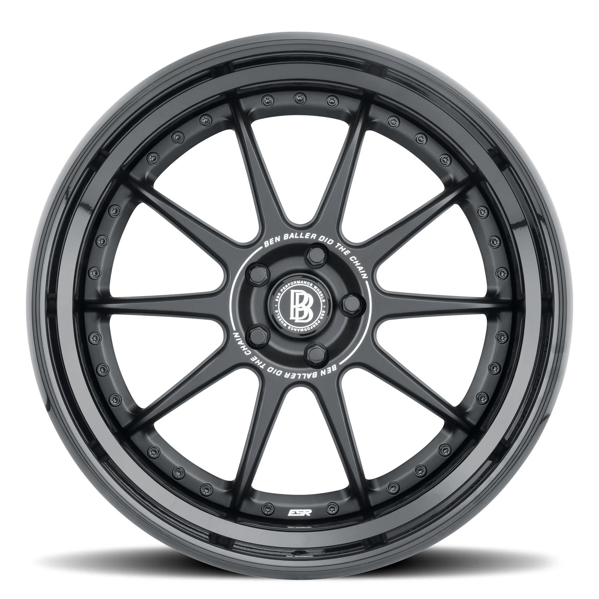 ESR BEN BALLER BB42 Size 19 Matte Black with Gloss Black Lip - Image 3