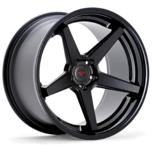 FERRADA FR3 Wheels Size 20x9 / 20x10.5 Matte Black with Gloss Black Lip (Wheel & Tire Package) Staggered Setup