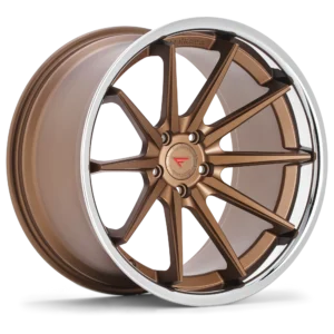 FERRADA FR4 Wheels Rims Size 19 Matte Bronze with Chrome Lip