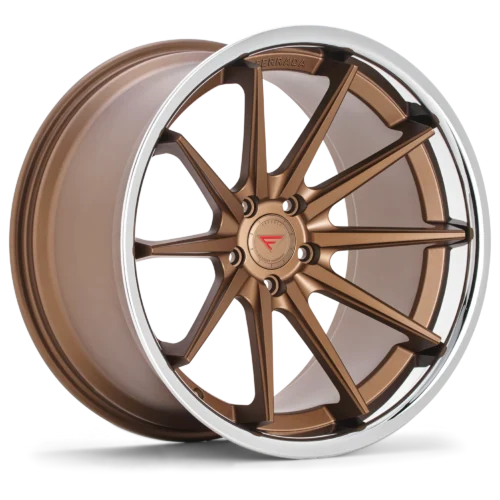 FERRADA FR4 Wheels Rims Size 19 Matte Bronze with Chrome Lip