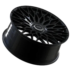 0369 OS FF-1 Flow Forged Wheels Rims Size 24 Inch Gloss Black with Floating Center Cap
