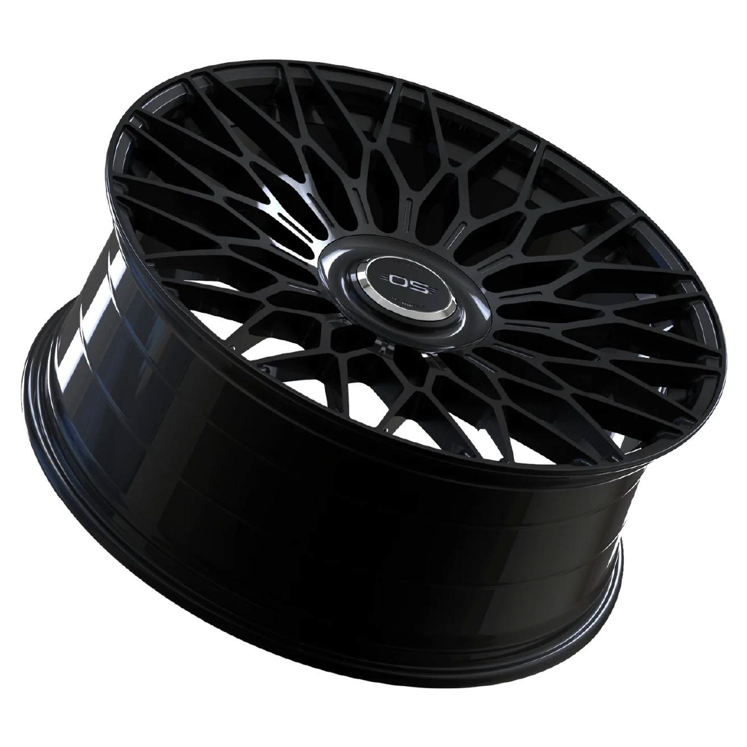 0369 OS FF-1 Flow Forged Wheels Rims Size 24 Inch Gloss Black with Floating Center Cap - Image 2