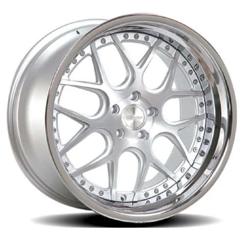 RENNEN CSL 2 Wheels Rims Size 20 Silver Brushed with Chrome Step Lip