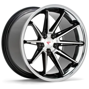 FERRADA CM2 Wheels Size 20 Machine Black with Gloss Black Lip