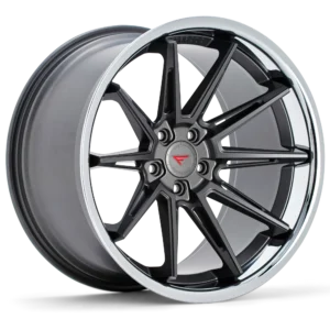 FERRADA CM2 Wheels Rims Size 20 Inch Matte Graphite with Chrome Lip