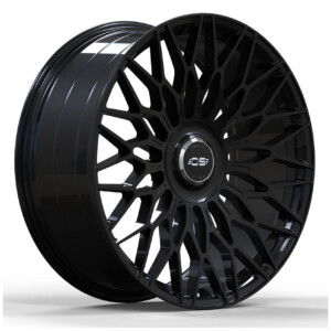 0369 OS FF-1 Flow Forged Wheels Rims Size 24 Inch Gloss Black with Floating Center Cap