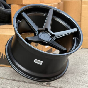 FERRADA FR3 Wheels Size 20x9 / 20x10.5 Matte Black with Gloss Black Lip (Wheel & Tire Package) Staggered Setup