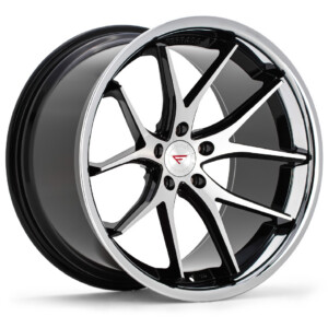 FERRADA FR2 Wheels Size 20 Machine Black with Chrome Lip