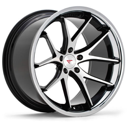 FERRADA FR2 Wheels Size 20 Machine Black with Chrome Lip