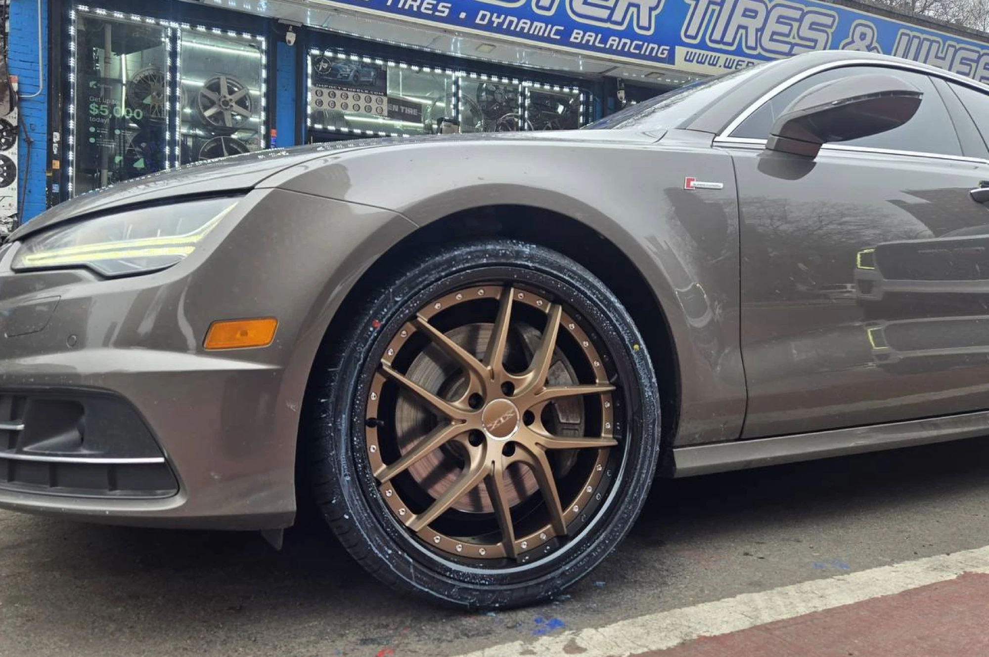XIX X61 Wheels Rims Size 20 Matte Bronze with Gloss Black Lip - Imagen 4