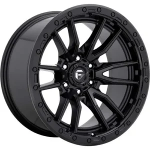 FUEL Rebel 6 Rim Wheel Size 20 Inch Matte Black with a Simulated Beadlock