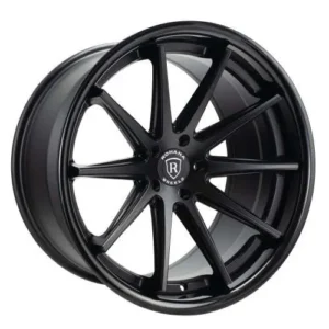 ROHANA RFC10 Wheel Rim Size 20 Inch Matte Black with a Gloss Black Lip