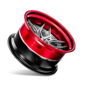 ROHANA RFG5 3-Piece Wheel Size 19 Aircraft Gray with Candy Red Lip