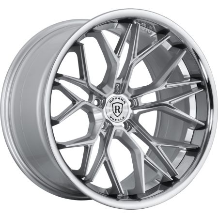 ROHANA RFC3 Wheel Size 20 Machine Silver with Chrome Lip -SHIPPED TO DR