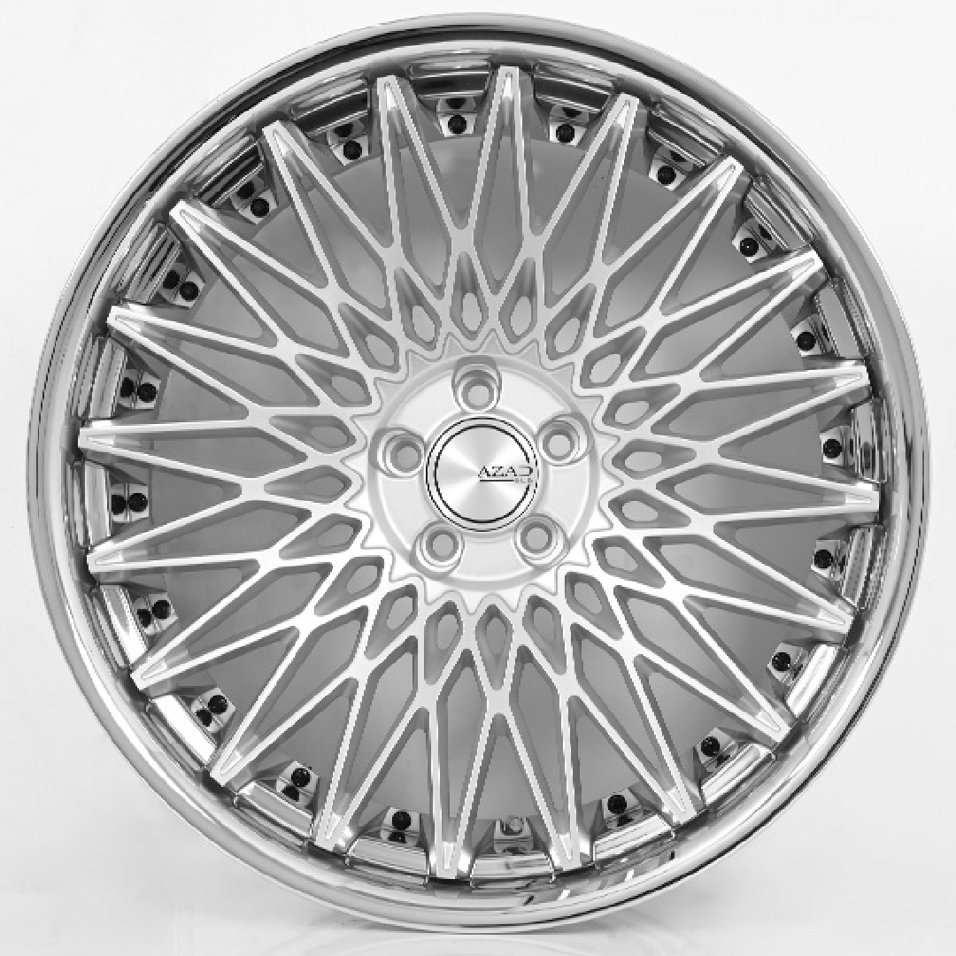 Azad AZSLS2.0 Wheels Rims 22 Inches Brushed Silver with SS Lip - Imagen 5
