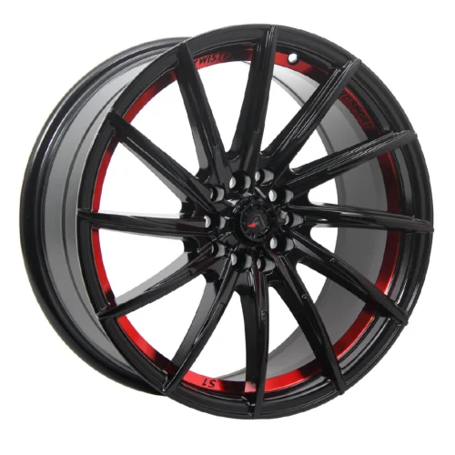 Axia AF-201 Wheels Rims Size 17 Gloss Black Red Under