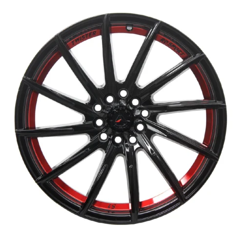 Axia AF-201 Wheels Rims Size 17 Gloss Black Red Under