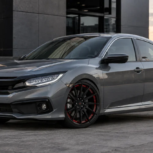 Axia AF-201 Wheels Rims Size 17 Gloss Black Red Under