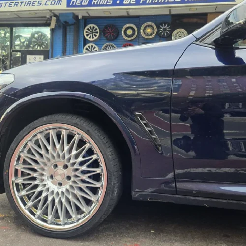 Azad AZSLS2.0 Wheels Rims 22 Inches Brushed Silver with SS Lip