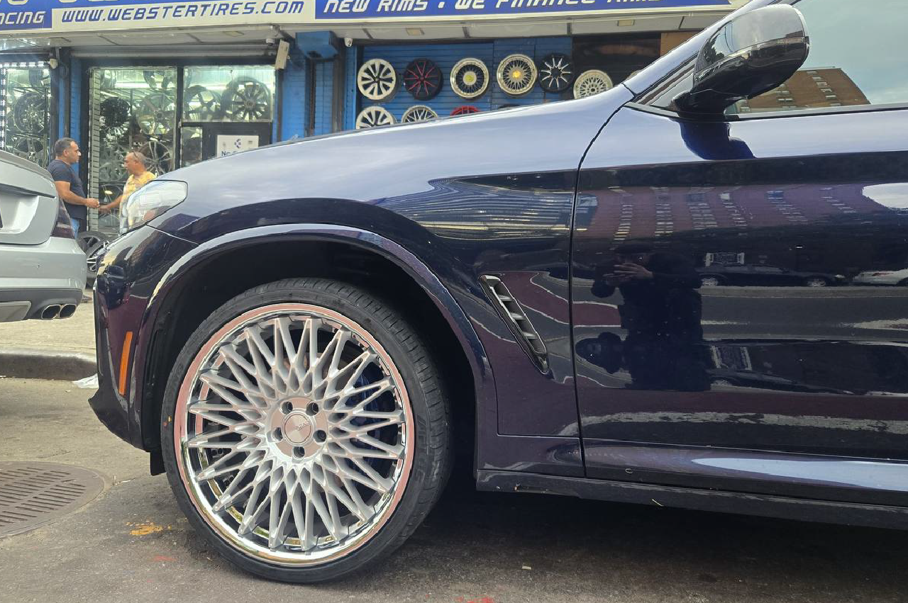 Azad AZSLS2.0 Wheels Rims 22 Inches Brushed Silver with SS Lip - Imagen 3