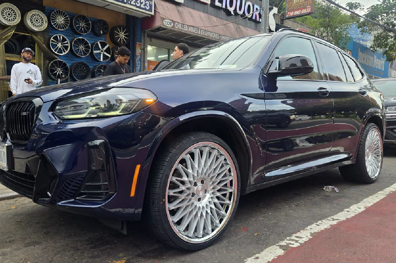 Azad AZSLS2.0 Wheels Rims 22 Inches Brushed Silver with SS Lip - Imagen 2